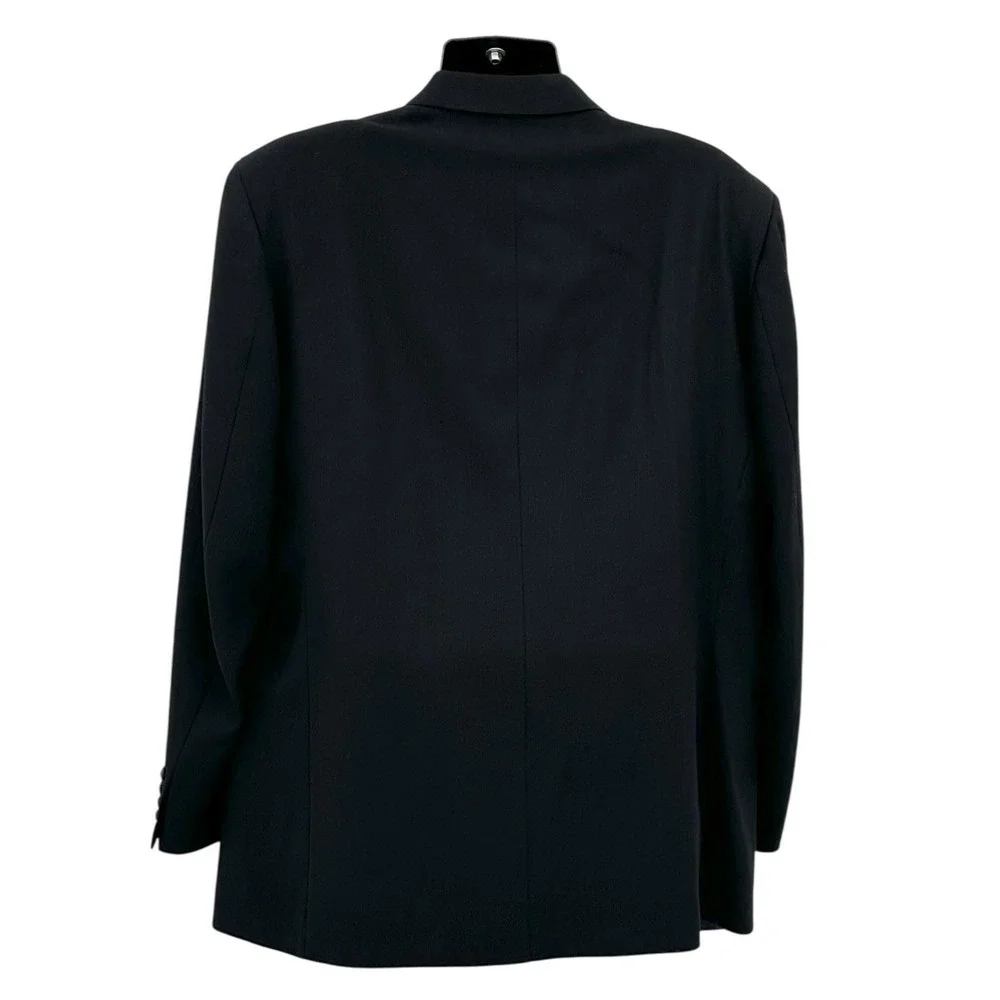 Vintage Bachrach Blazer Sport Jacket Men's 46R Black Made in Italy *See